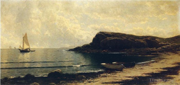 阿尔弗雷德·汤普森·布瑞彻 的油画作品 -  《沿着海岸》