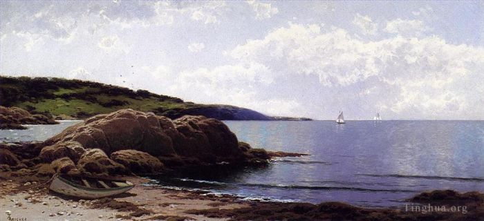 阿尔弗雷德·汤普森·布瑞彻 的油画作品 -  《缅因州贝利斯岛》