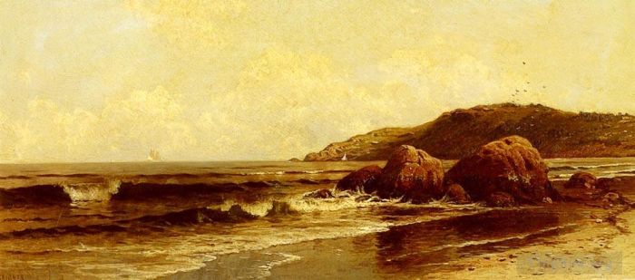阿尔弗雷德·汤普森·布瑞彻 的油画作品 -  《冲浪》