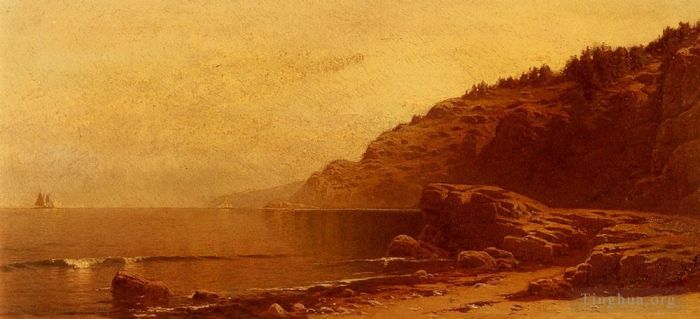 阿尔弗雷德·汤普森·布瑞彻 的油画作品 -  《缅因州海岸》