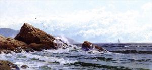 艺术家阿尔弗雷德·汤普森·布瑞彻作品《汹涌的波浪》