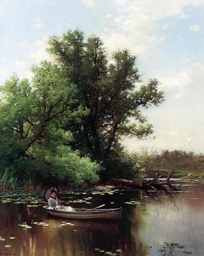 阿尔弗雷德·汤普森·布瑞彻 的油画作品 -  《漂流》