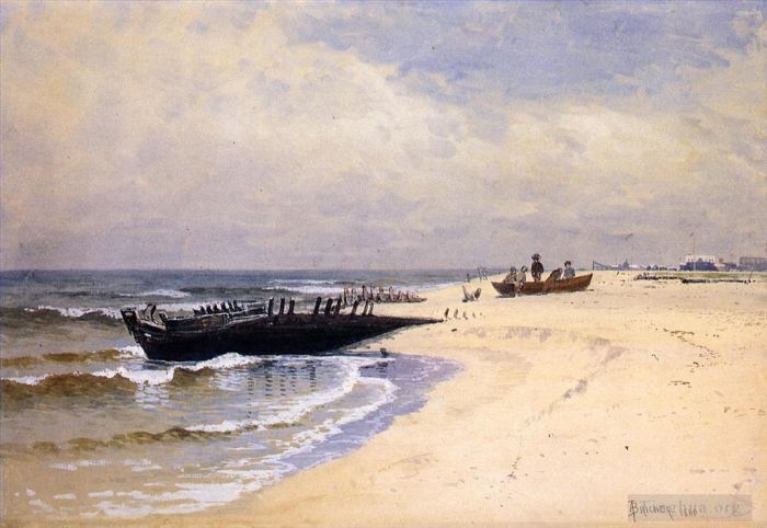 阿尔弗雷德·汤普森·布瑞彻 的油画作品 -  《低潮》