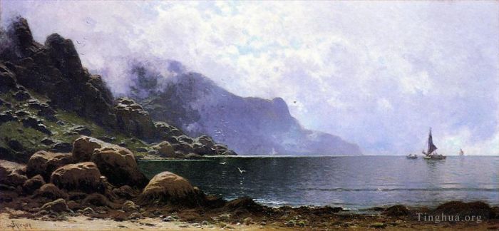 阿尔弗雷德·汤普森·布瑞彻 的油画作品 -  《清雾大马南》