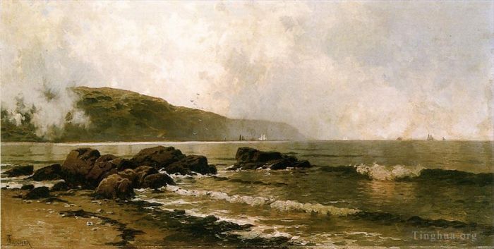 阿尔弗雷德·汤普森·布瑞彻 的油画作品 -  《大马南海岸》