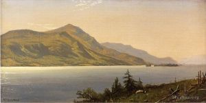 艺术家阿尔弗雷德·汤普森·布瑞彻作品《乔治湖通图山又名乔治湖通图山》