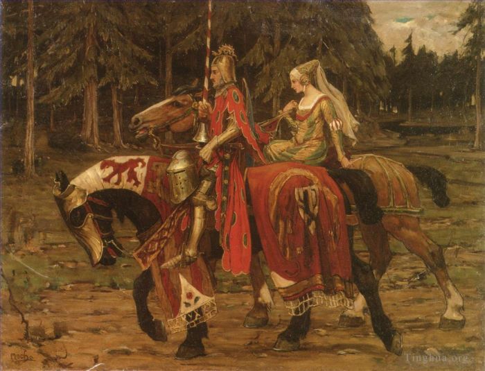 阿尔丰斯·玛利亚·慕夏 的油画作品 -  《纹章骑士精神》