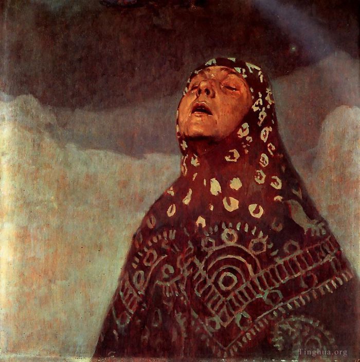 阿尔丰斯·玛利亚·慕夏 的油画作品 -  《1920年冬夜》
