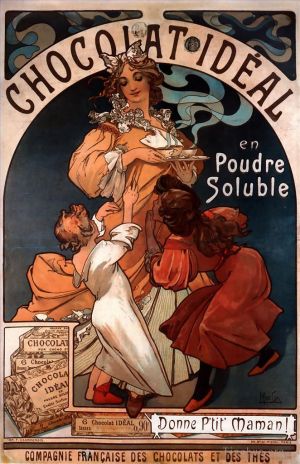艺术家阿尔丰斯·玛利亚·慕夏作品《理想巧克力,1897》
