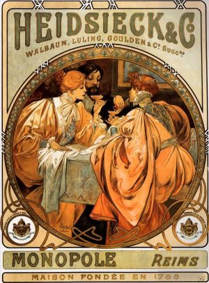 艺术家阿尔丰斯·玛利亚·慕夏作品《海德西克公司,1901》