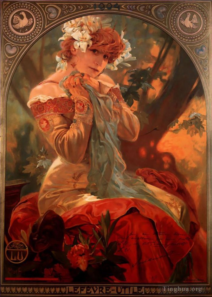 阿尔丰斯·玛利亚·慕夏 的各类绘画作品 -  《勒费夫尔利泰尔,1903》