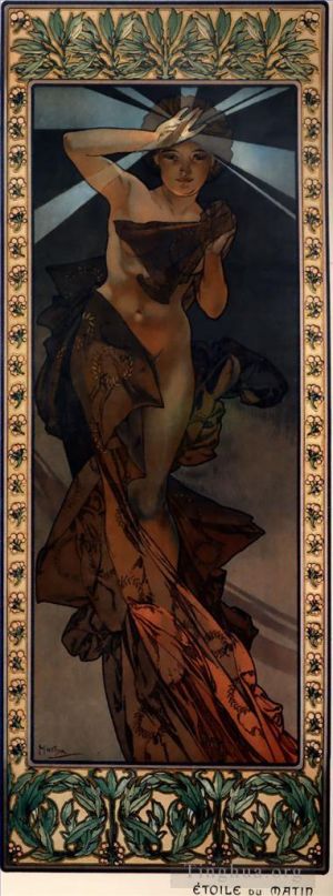 艺术家阿尔丰斯·玛利亚·慕夏作品《晨星,190,平版印刷》