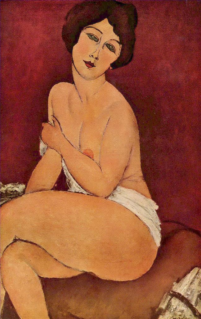阿米迪欧·克莱门特·莫迪利亚尼作品《裸体坐在沙发上》
