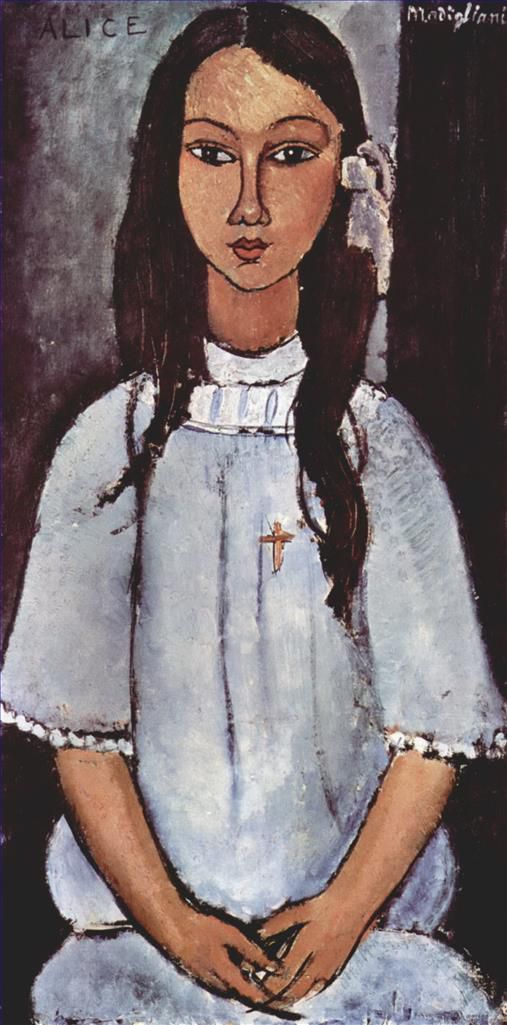 阿米迪欧·克莱门特·莫迪利亚尼 的油画作品 -  《爱丽丝,1915》