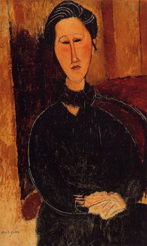 艺术家阿米迪欧·克莱门特·莫迪利亚尼作品《安娜·汉卡·扎布罗斯卡,1916》