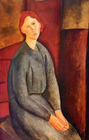 艺术家阿米迪欧·克莱门特·莫迪利亚尼作品《安妮·比亚恩,1919》
