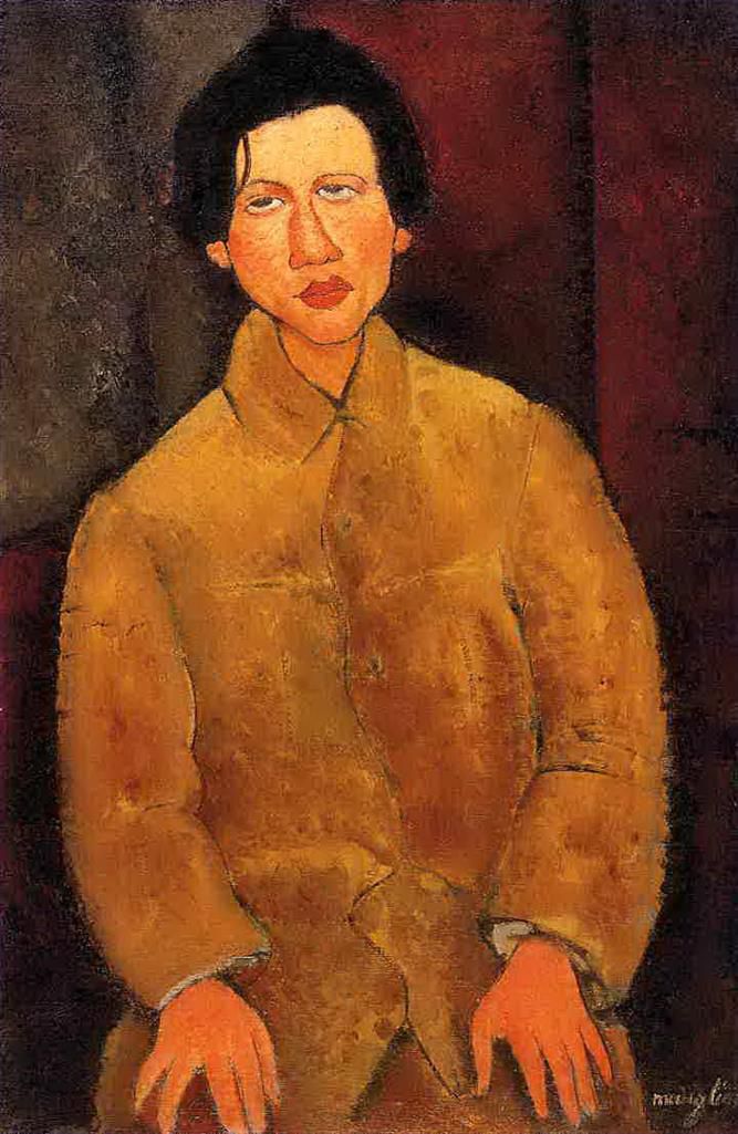 阿米迪欧·克莱门特·莫迪利亚尼 的油画作品 -  《柴姆·苏丁,1916》