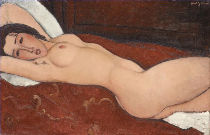 阿米迪欧·克莱门特·莫迪利亚尼 的油画作品 -  《斜倚裸体》