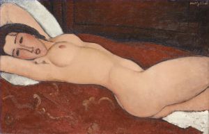 艺术家阿米迪欧·克莱门特·莫迪利亚尼作品《斜倚裸体》
