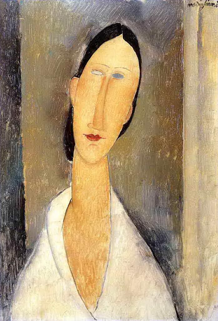 阿米迪欧·克莱门特·莫迪利亚尼 的油画作品 -  《汉卡·兹博罗斯卡,1919》