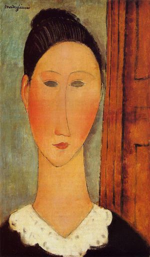 艺术家阿米迪欧·克莱门特·莫迪利亚尼作品《一个女孩的头》