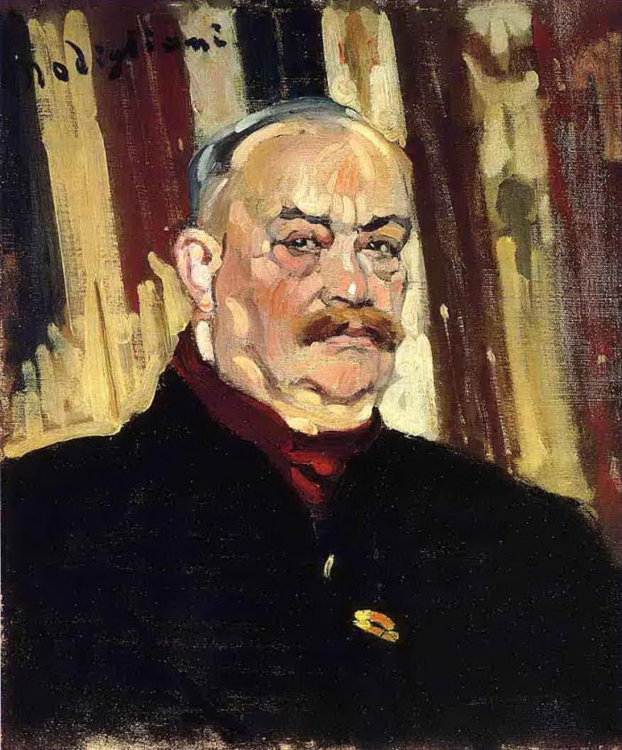 阿米迪欧·克莱门特·莫迪利亚尼 的油画作品 -  《约瑟夫·莱维,1910》