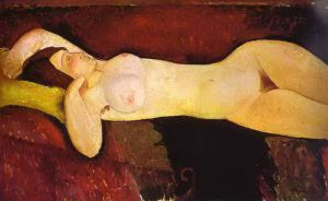 艺术家阿米迪欧·克莱门特·莫迪利亚尼作品《伟大的裸体,1917》