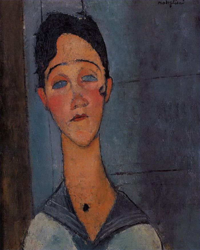 阿米迪欧·克莱门特·莫迪利亚尼 的油画作品 -  《路易丝,1917》