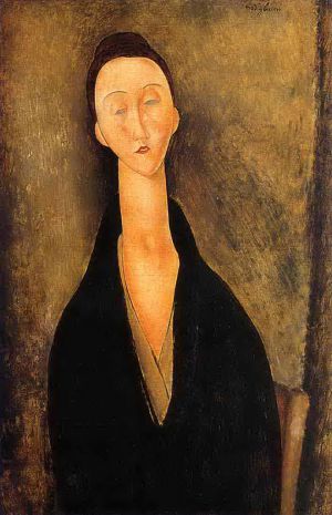艺术家阿米迪欧·克莱门特·莫迪利亚尼作品《卢尼亚·捷克斯卡,1919》
