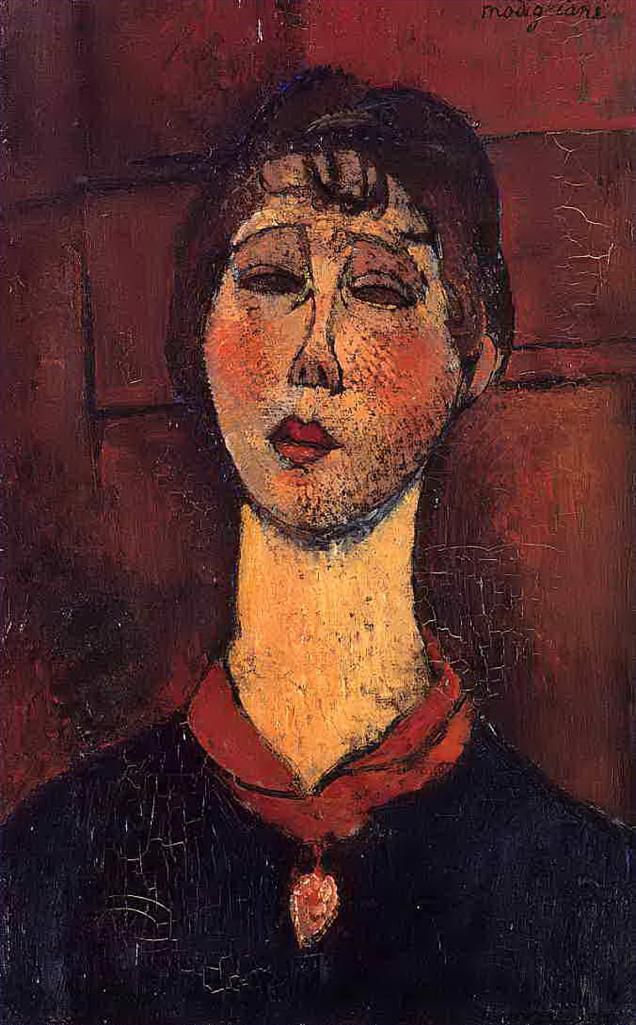 阿米迪欧·克莱门特·莫迪利亚尼 的油画作品 -  《多里瓦尔夫人,1916》