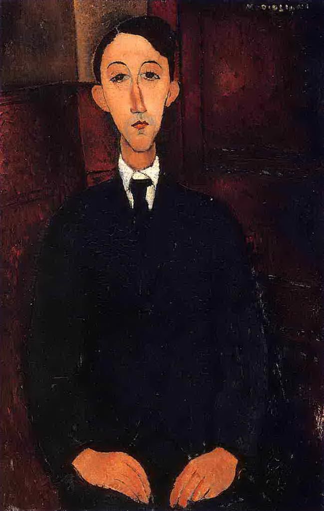 阿米迪欧·克莱门特·莫迪利亚尼 的油画作品 -  《曼努埃尔·亨伯格·埃斯特夫,1916》
