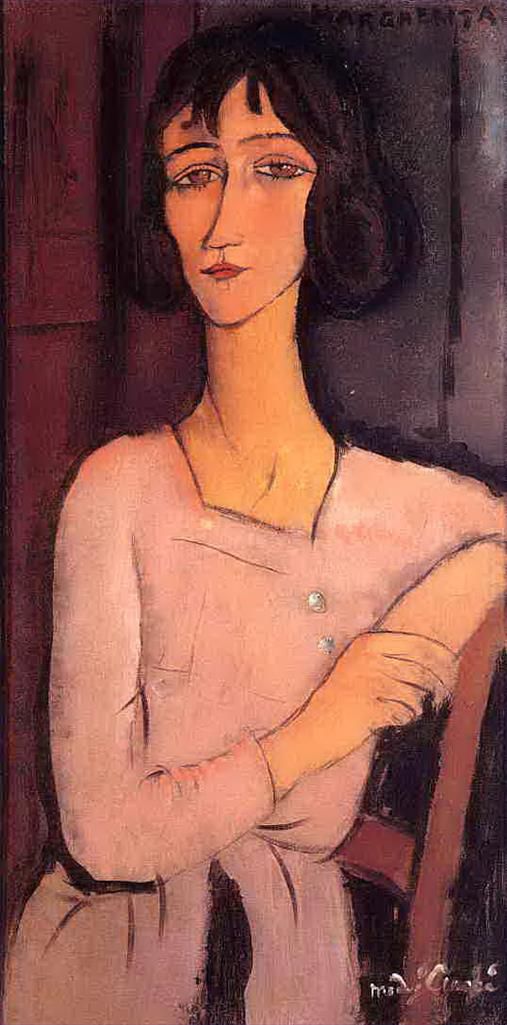 阿米迪欧·克莱门特·莫迪利亚尼 的油画作品 -  《玛格丽塔坐着,1916》
