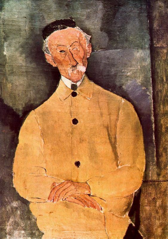 阿米迪欧·克莱门特·莫迪利亚尼 的油画作品 -  《勒普特尔先生,1916》