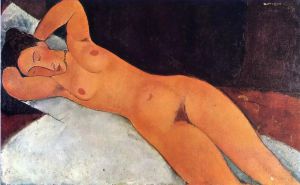 艺术家阿米迪欧·克莱门特·莫迪利亚尼作品《裸体,1917》