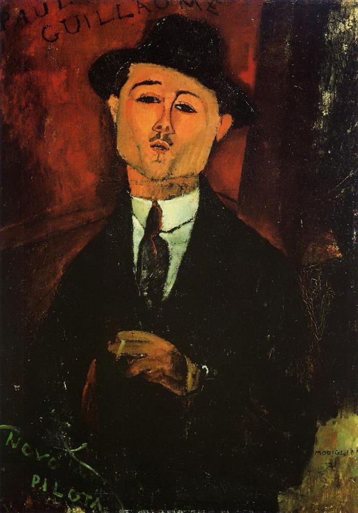 阿米迪欧·克莱门特·莫迪利亚尼 的油画作品 -  《保罗·纪尧姆,1915》