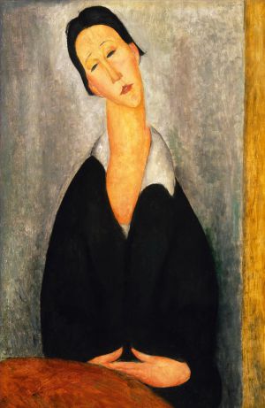 艺术家阿米迪欧·克莱门特·莫迪利亚尼作品《一位波兰妇女的肖像》