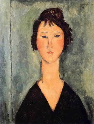 艺术家阿米迪欧·克莱门特·莫迪利亚尼作品《1919年女性肖像》