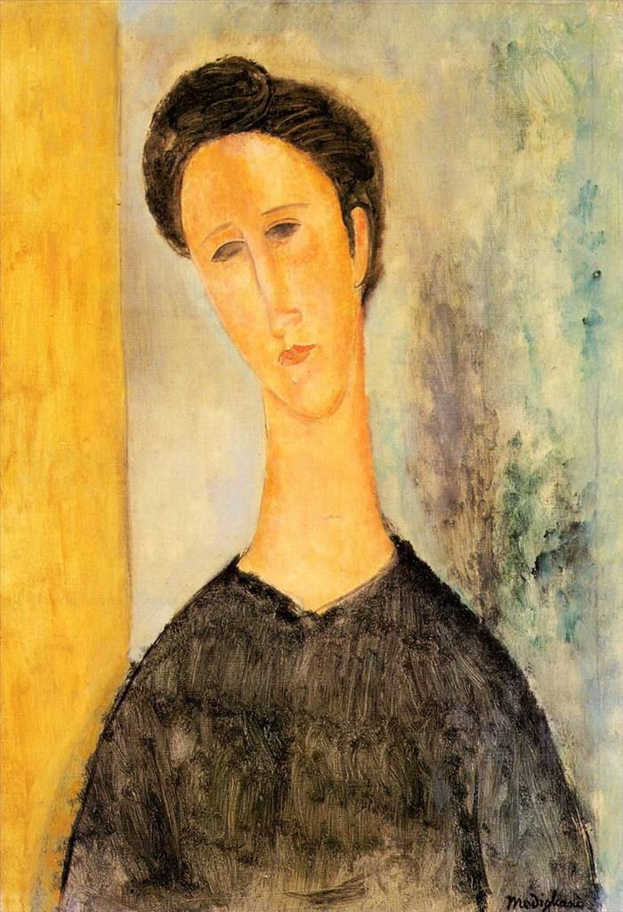 阿米迪欧·克莱门特·莫迪利亚尼 的油画作品 -  《一个女人的肖像,1》