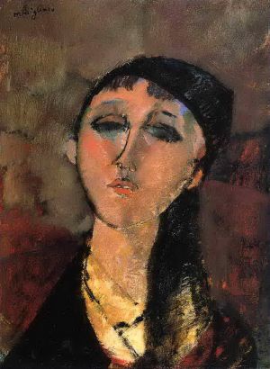 艺术家阿米迪欧·克莱门特·莫迪利亚尼作品《年轻女孩路易丝的肖像,1915》