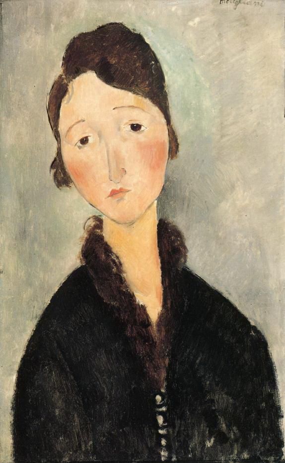 阿米迪欧·克莱门特·莫迪利亚尼 的油画作品 -  《一位年轻女子的肖像,1》