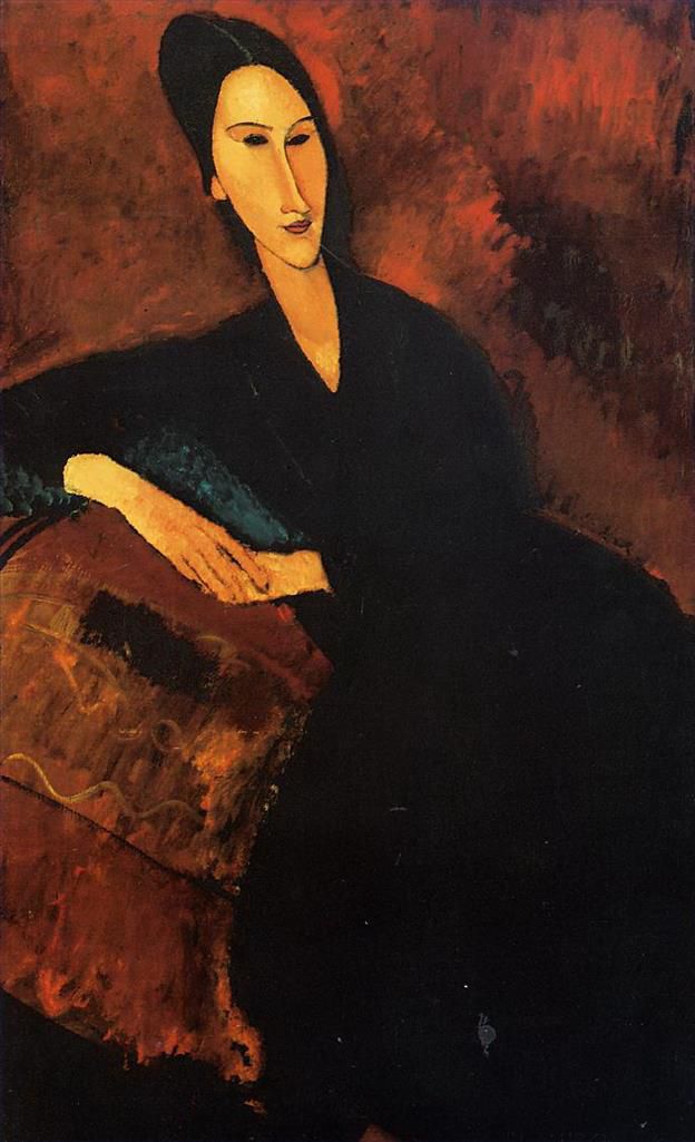 阿米迪欧·克莱门特·莫迪利亚尼 的油画作品 -  《安娜·兹博罗斯卡的肖像,1917》