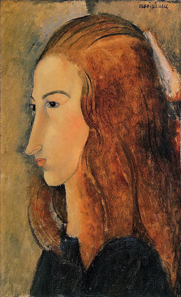 阿米迪欧·克莱门特·莫迪利亚尼 的油画作品 -  《珍妮·赫布特恩的肖像,1918》