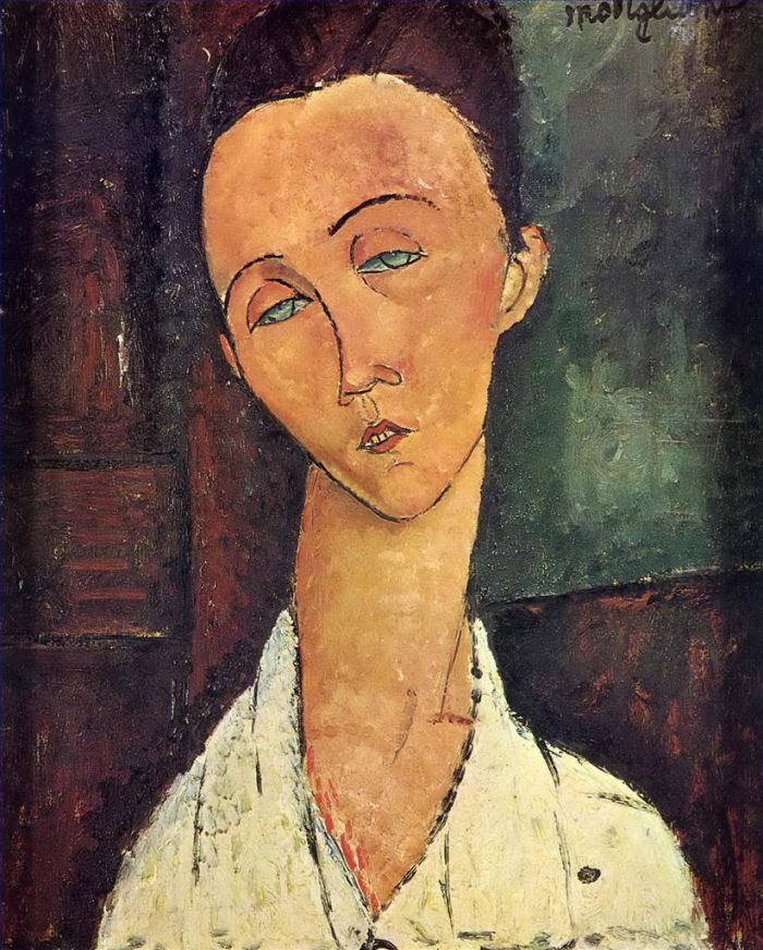 阿米迪欧·克莱门特·莫迪利亚尼 的油画作品 -  《卢尼亚·捷克斯卡的肖像,1918》