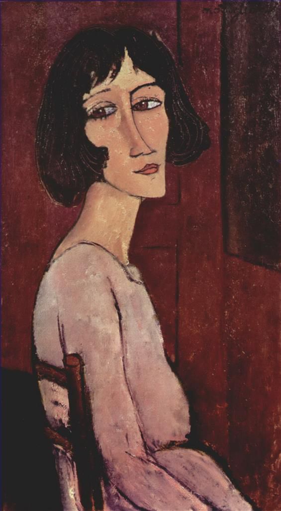 阿米迪欧·克莱门特·莫迪利亚尼 的油画作品 -  《玛格丽塔的肖像,1916》