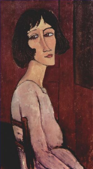 艺术家阿米迪欧·克莱门特·莫迪利亚尼作品《玛格丽塔的肖像,1916》