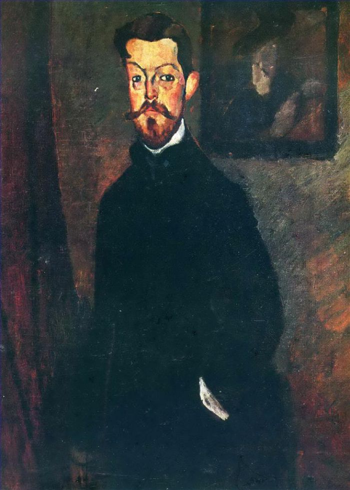 阿米迪欧·克莱门特·莫迪利亚尼 的油画作品 -  《保罗·亚历山大肖像,1909》