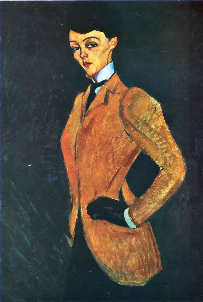 阿米迪欧·克莱门特·莫迪利亚尼 的油画作品 -  《亚马逊,1909》
