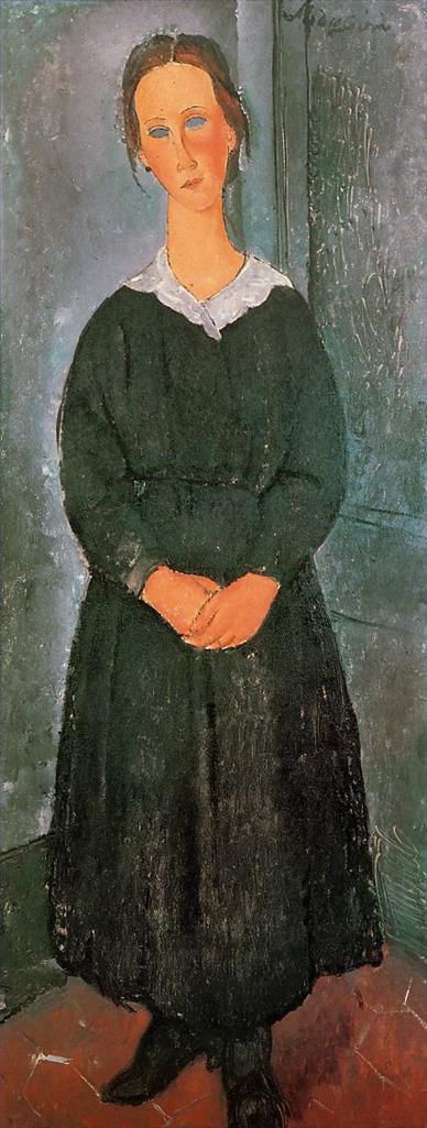 阿米迪欧·克莱门特·莫迪利亚尼 的油画作品 -  《女仆》