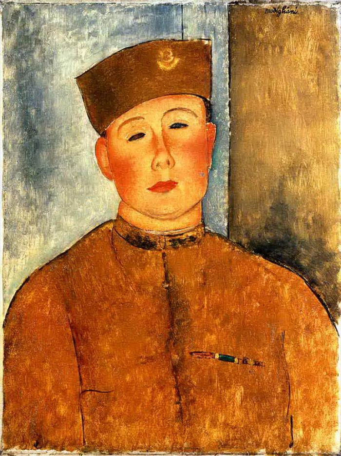 阿米迪欧·克莱门特·莫迪利亚尼 的油画作品 -  《1918年的轻骑兵》