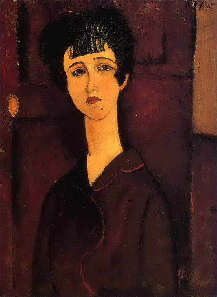 阿米迪欧·克莱门特·莫迪利亚尼 的油画作品 -  《维多利亚,1916》
